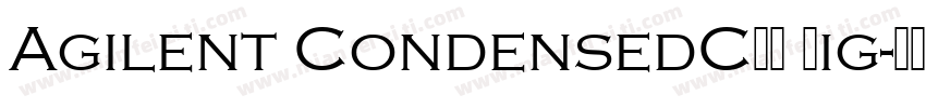 Agilent CondensedCFF Lig字体转换